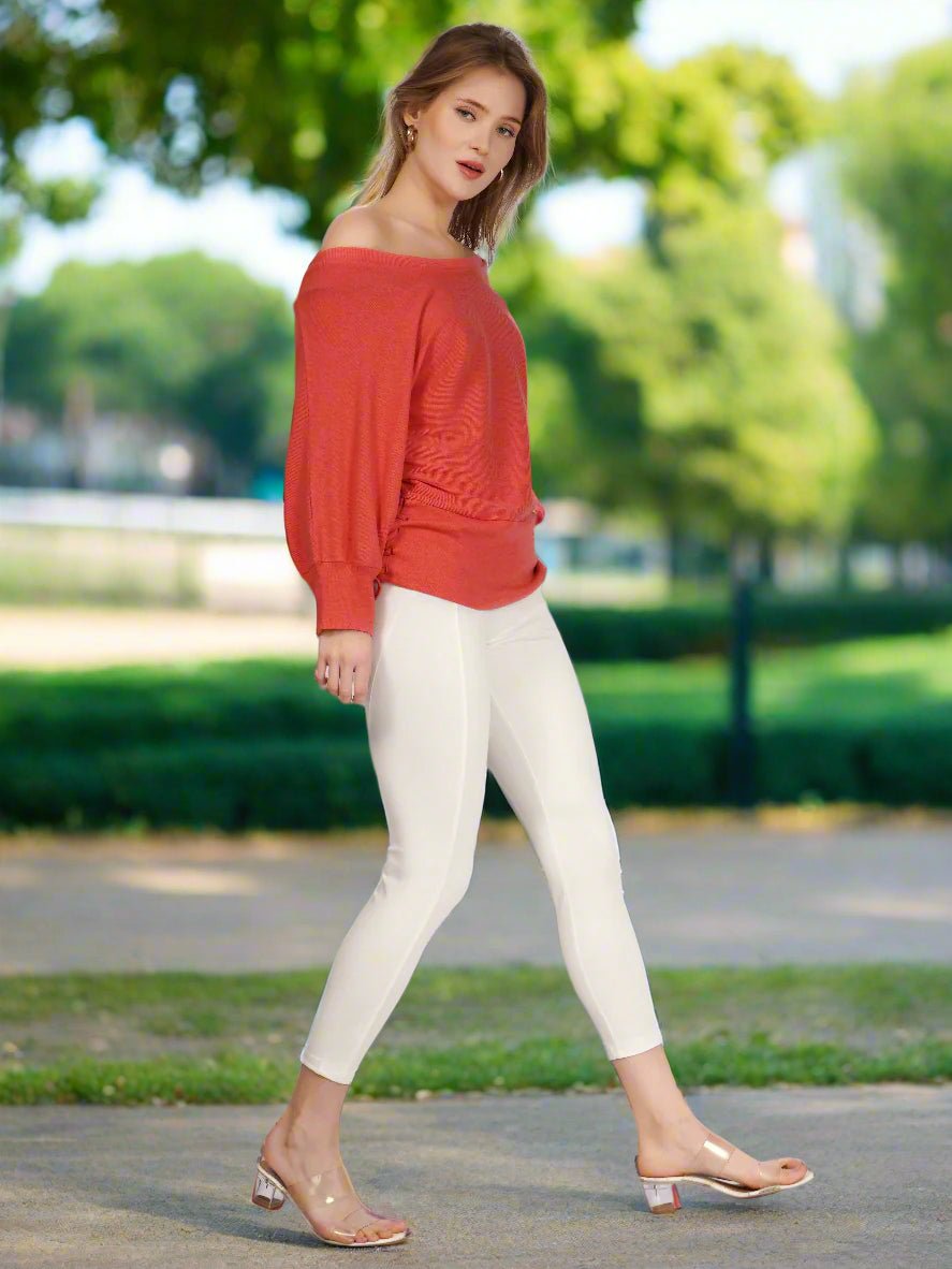 Ankle Length Off White Trouser - Cano Cristales Fashion